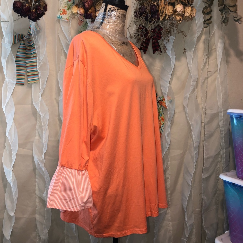 Women’s 3X Petites  Bright Coral Shirt